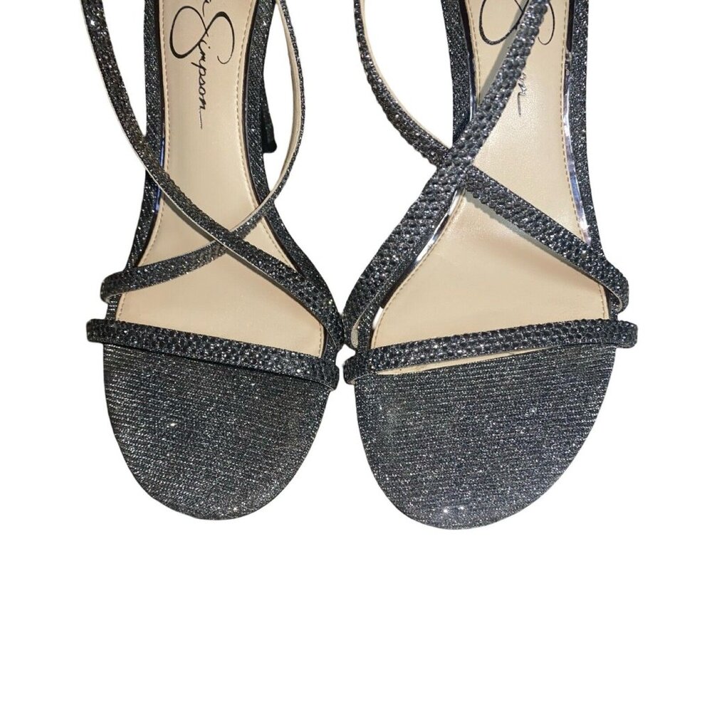 Jessica Simpson Annalesse High Heel Criss-Cross Strap Evening Sandal Size 8 - Picture 5 of 15